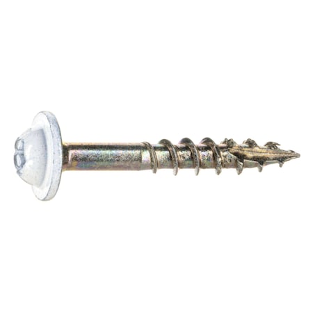 Saberdrive Wood Screw, #9, 1-1/4 in, White Steel Flange Round Head Torx Drive, 163 PK 54082